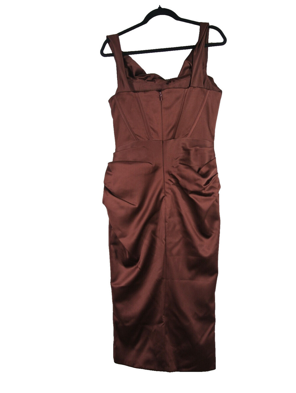 NEW, House of CB Raisin Off Shoulder Corset Dress in brown Sz L #MD2613 - Picture 7 of 10